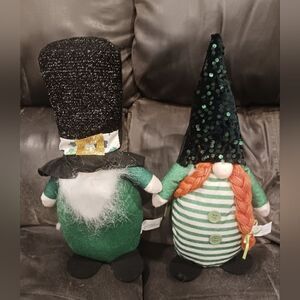 St. Patrick's Day Couple Gnome Set